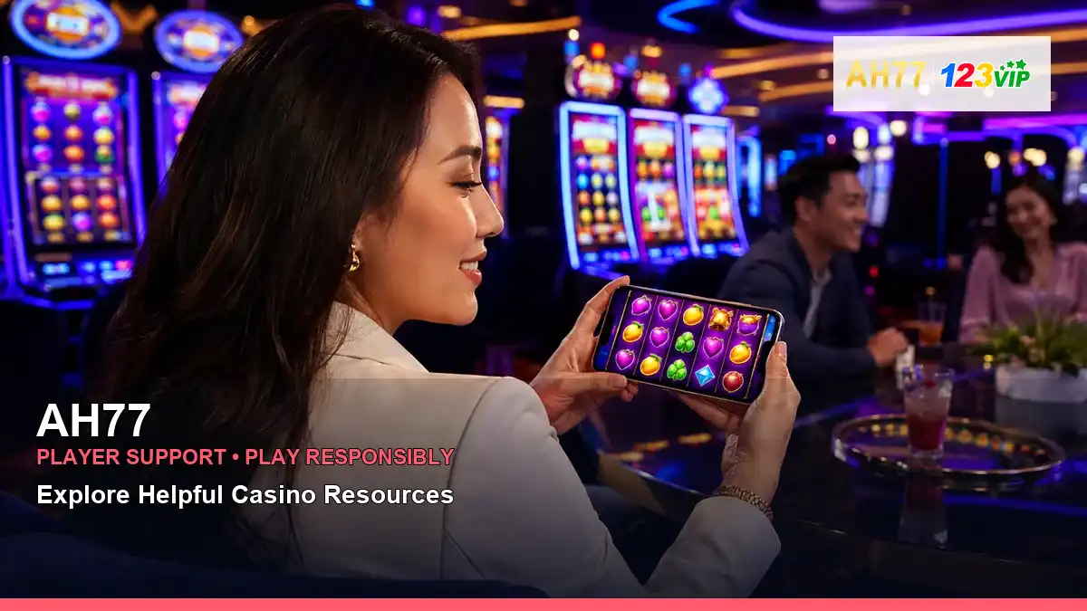 AH77 celebratory play mobile casino games highlighting mobile-friendly casino play