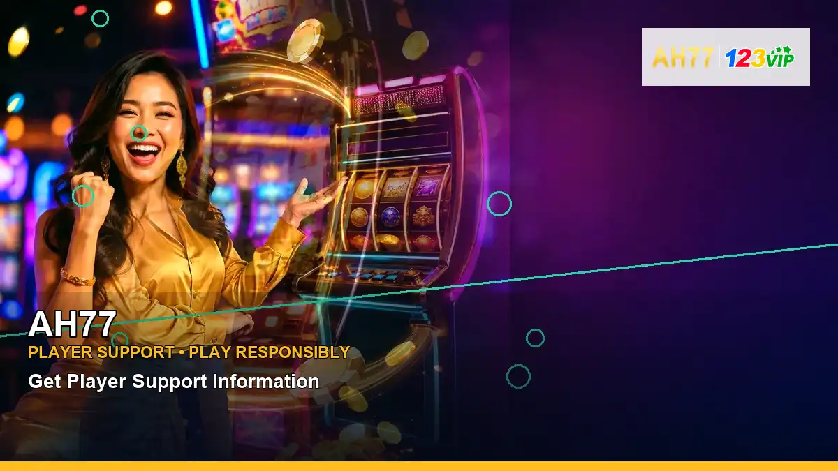 AH77 play phone mobile casino games featuring an adult Filipina casino host with a left close-up composition